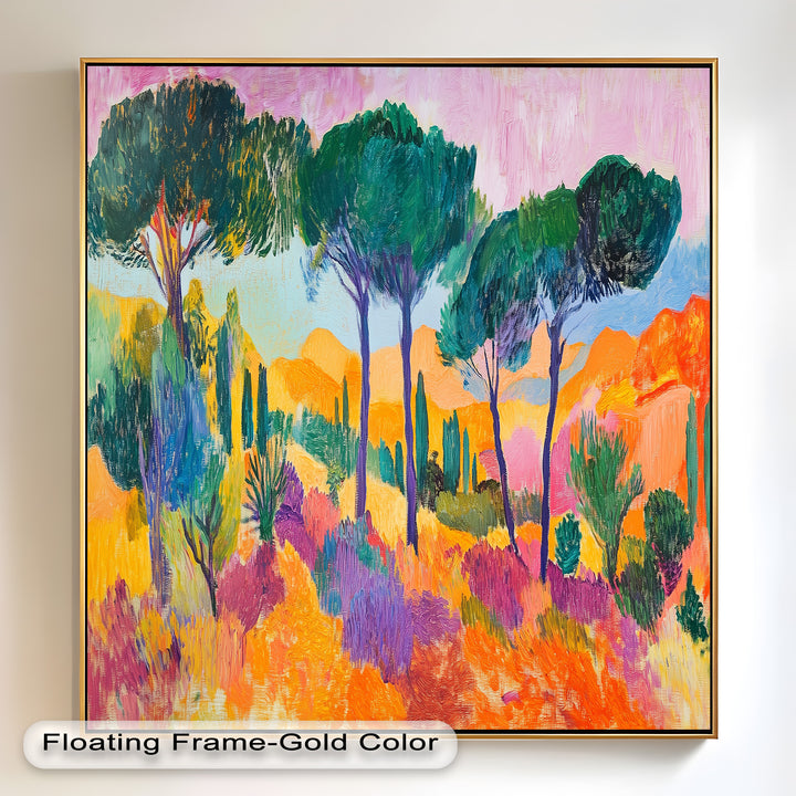 Ölgemälde „Golden Horizon“ – Fauvistische Landschaft
