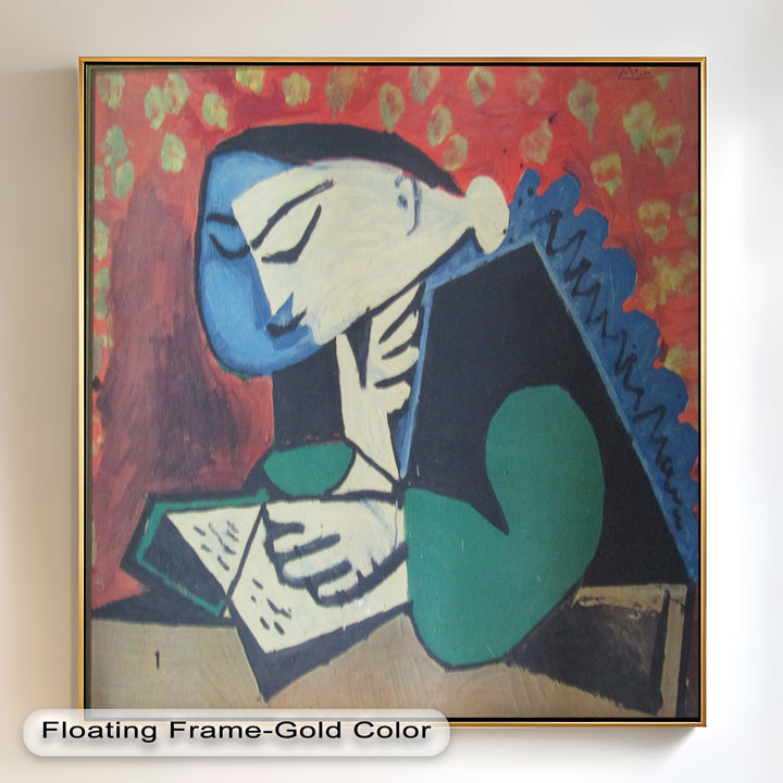 The Reader – Cubist Portrait of Quiet Focus Picasso Oil Painting