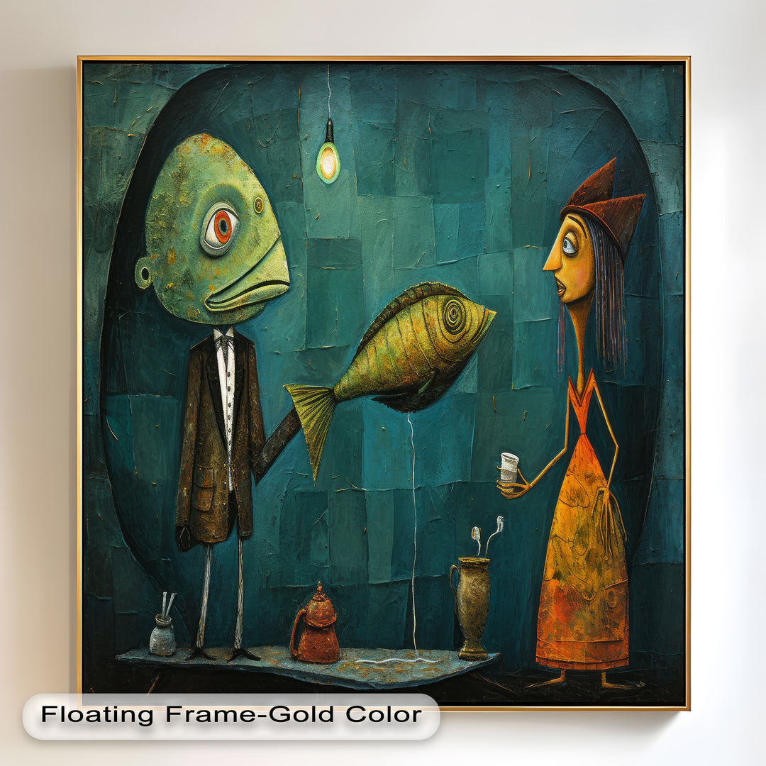 The Offering – Surreal Tea Exchange Picasso Oil Painting