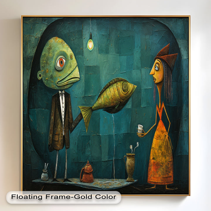 The Offering – Surreal Tea Exchange Picasso Oil Painting