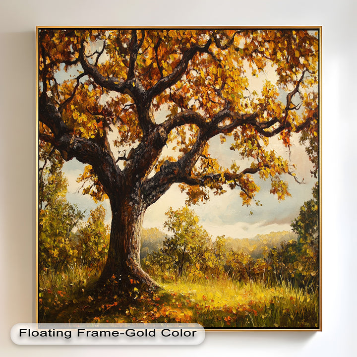Goldene Herbsteiche – Landschaftsölgemälde