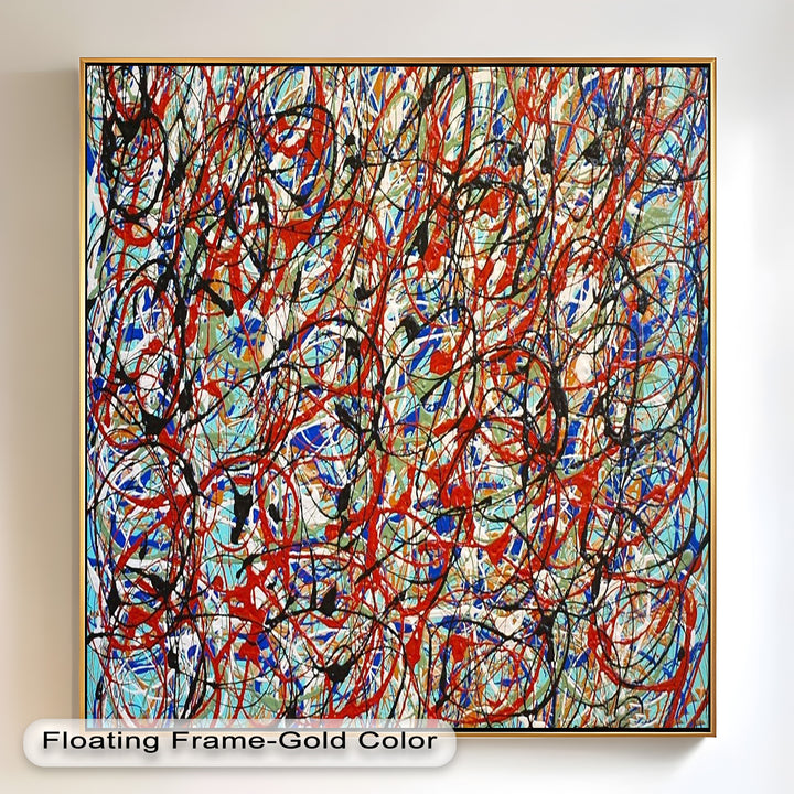 Energetic Abstract Expressionist Wall Art – Modern Oil Painting