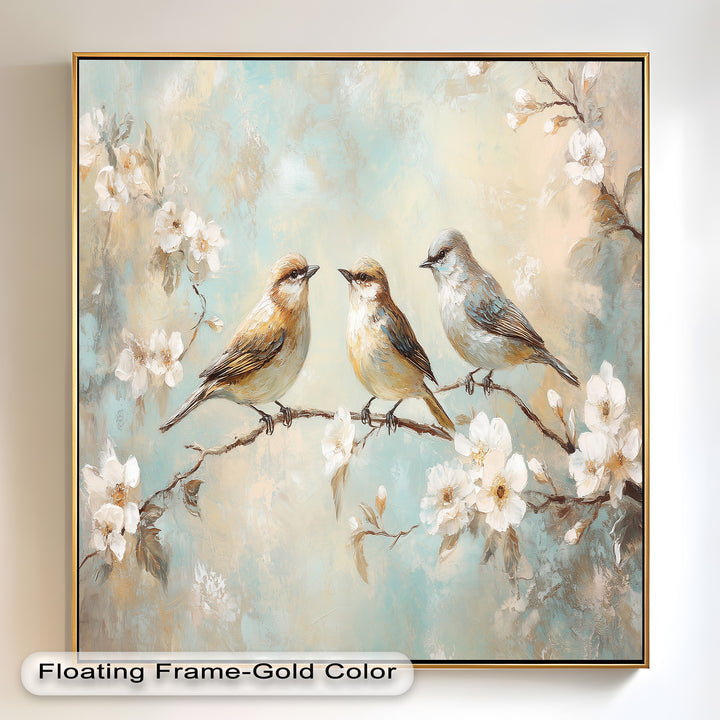Springtime Songbirds – Animal Oil Painting