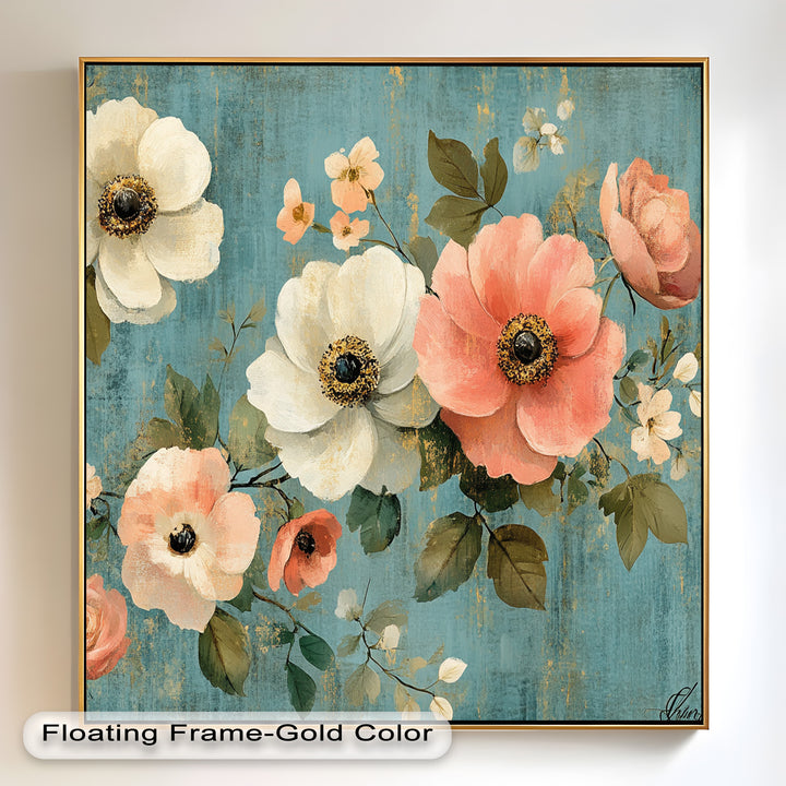 Vintage Bloom – Elegant Floral Oil Painting