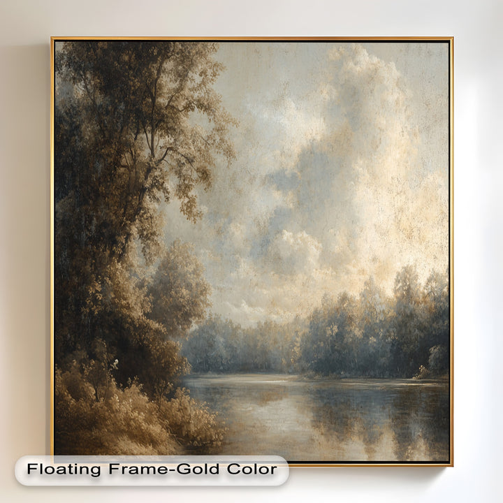 Forest Lake Wall Art – Nature Oil Painting