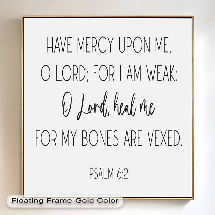 Psalm 6:2 Wandkunst – Christliche Bibel-Ölgemälde