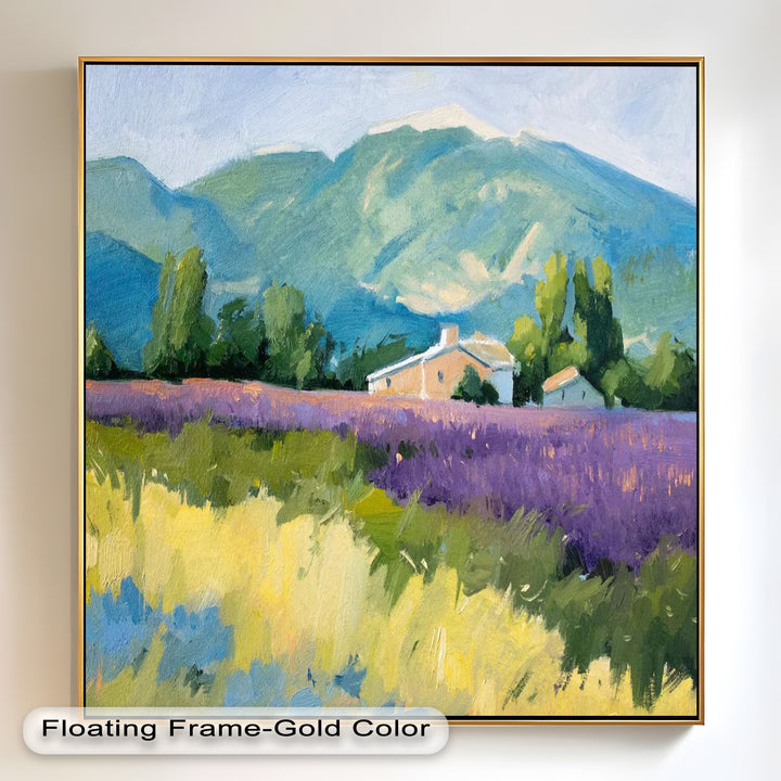 Lavender Fields in Provence – Impressionist Landscape Oil Painting
