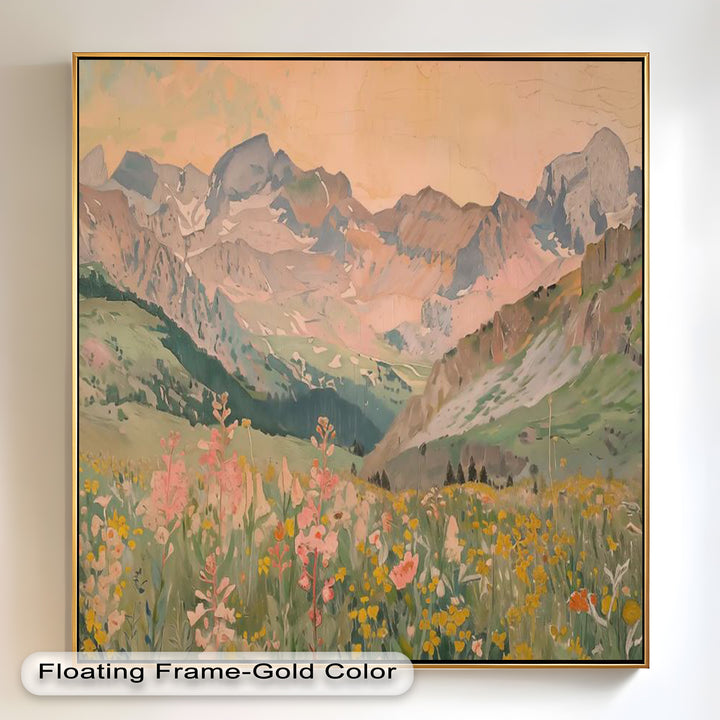 Wildflower Mountain – Serene Landscape Oil Painting