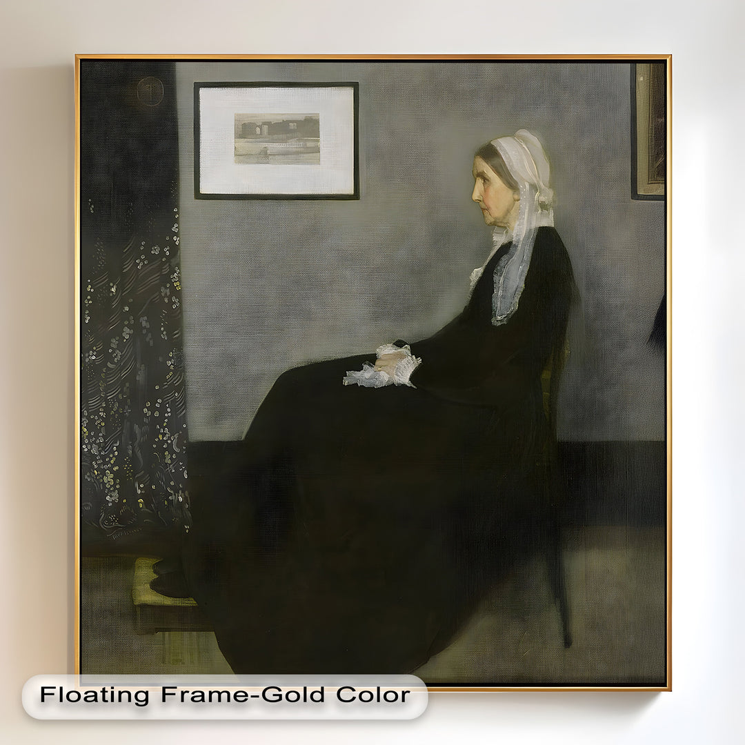 A Quiet Devotion – Seated Woman in Black Historic Oil Painting