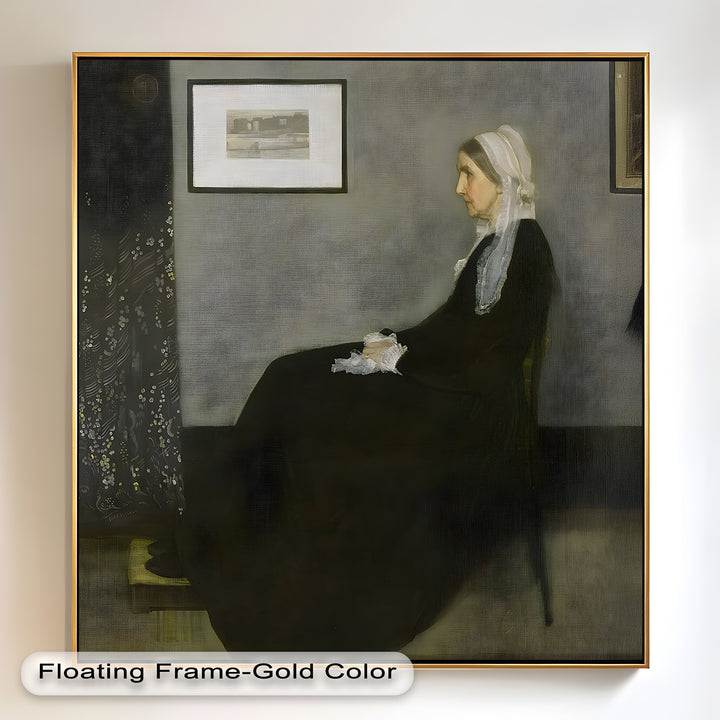A Quiet Devotion – Seated Woman in Black Historic Oil Painting