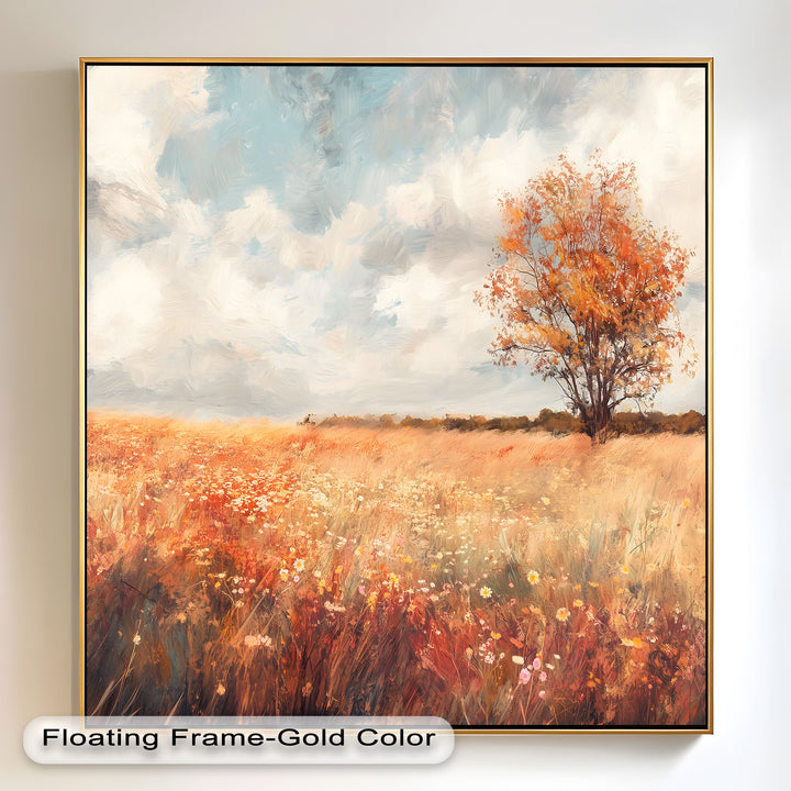Vintage Autumn Fall – Landscape Oil Painting