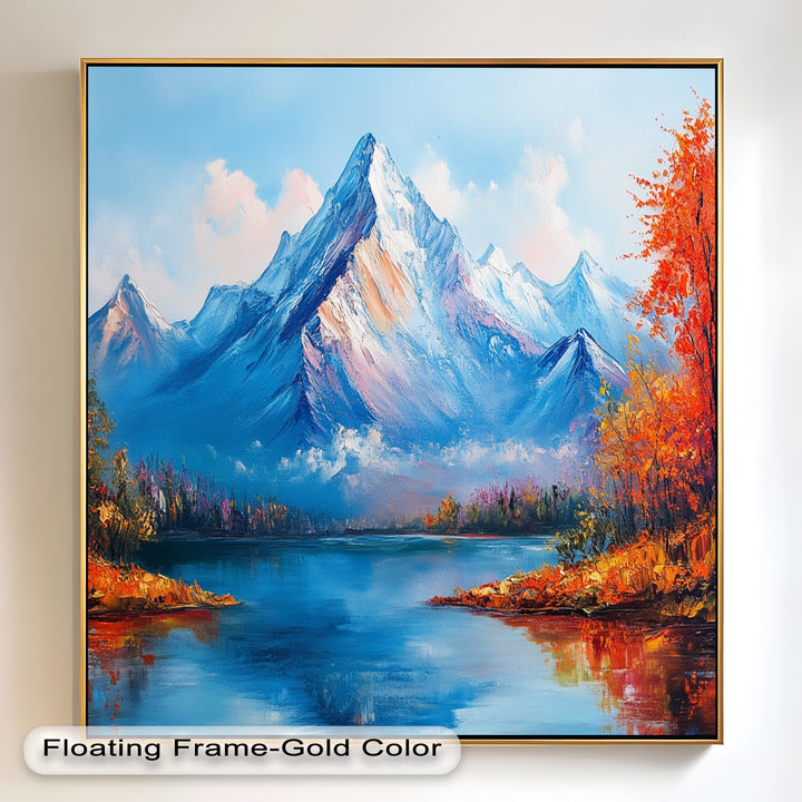 Incredible Stunning Mountain Landscape – Framed Nature Oil Painting