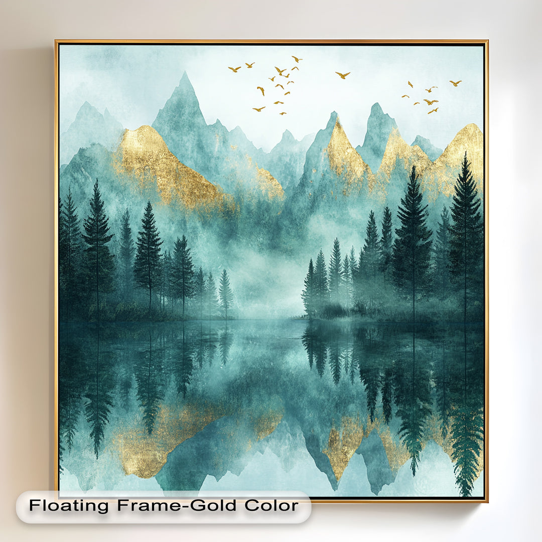 Mist Mountains – Forest Oil Painting