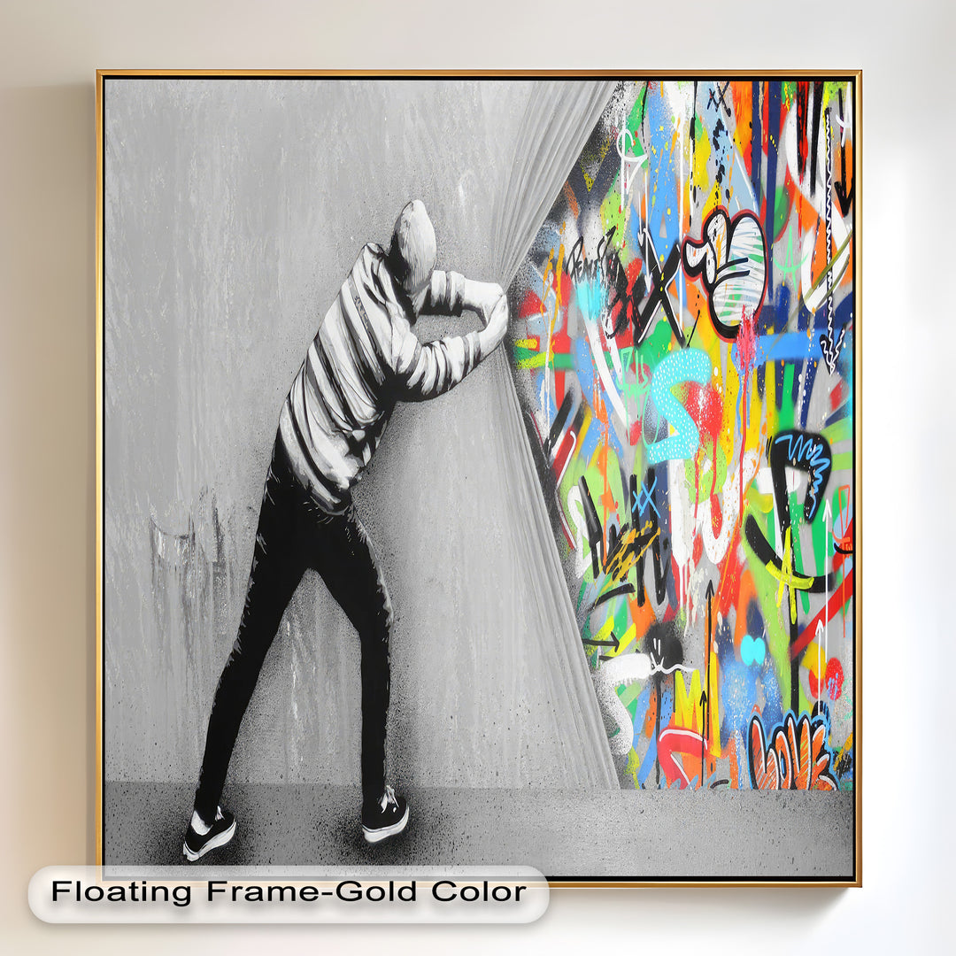 Unveiling the Chaos – Banksy Oil Painting