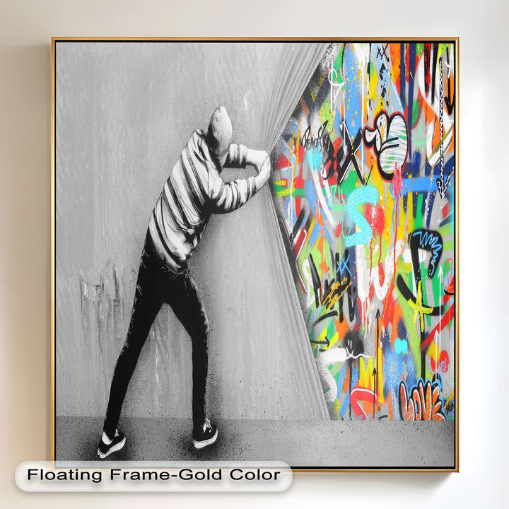 Unveiling the Chaos – Banksy Oil Painting