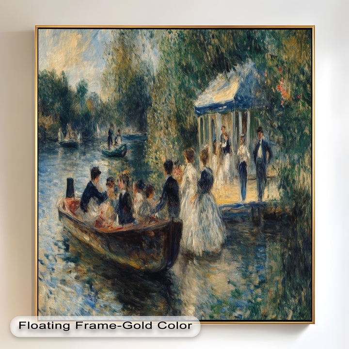 Afternoon Gathering by the River – Impressionist Oil Painting