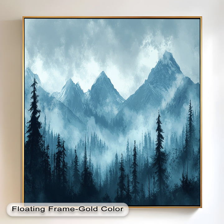 Misty Mountain Pines – Landscape Oil Paintings