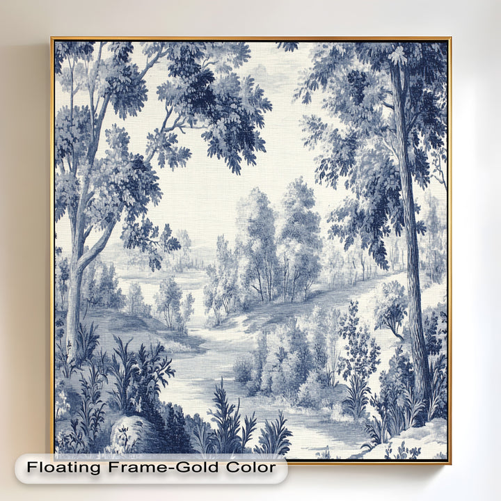 Monochrome Forest Wall Art – Classic Landscape Oil Painting