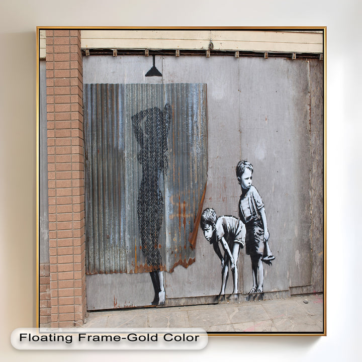Boys Looking Girl – Banksy Oil Painting