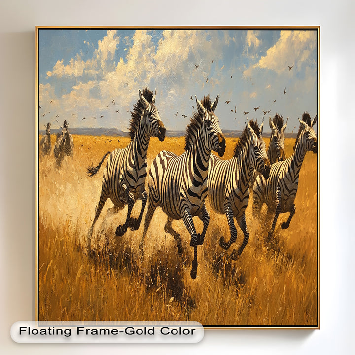 Running Wild – Zebra Oil Painting