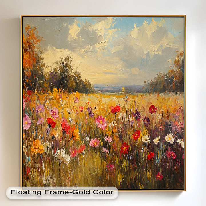 Wildflower Field – Floral Oil Painting