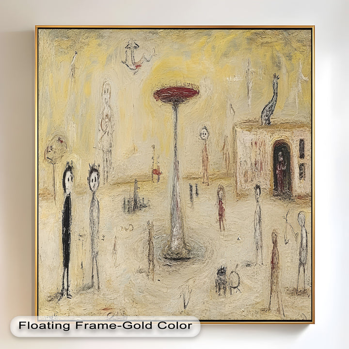 Whispers of the Playground – Dreamlike Surrealist Oil Painting
