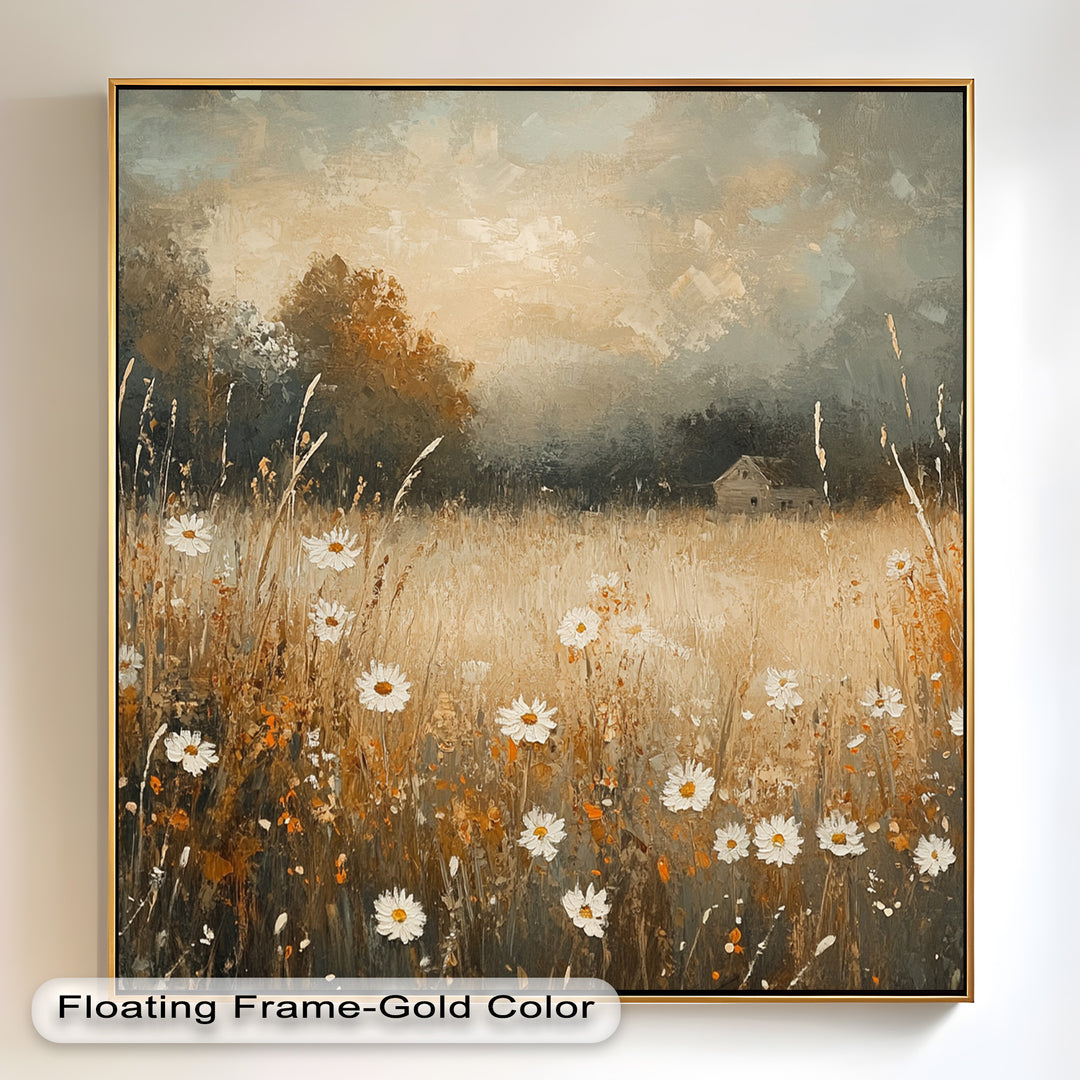 Golden Meadow – Wildflower Oil Painting