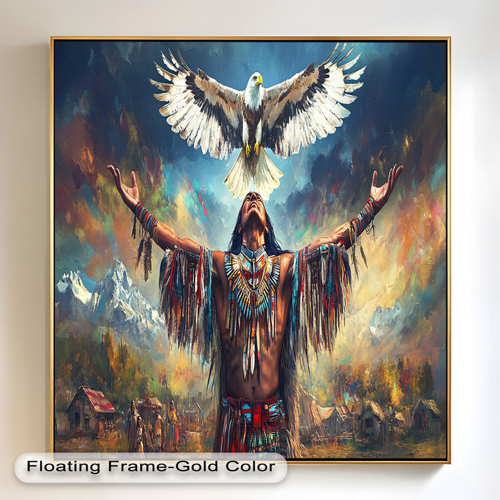 Call of the Sky – Native Ceremony Oil Painting