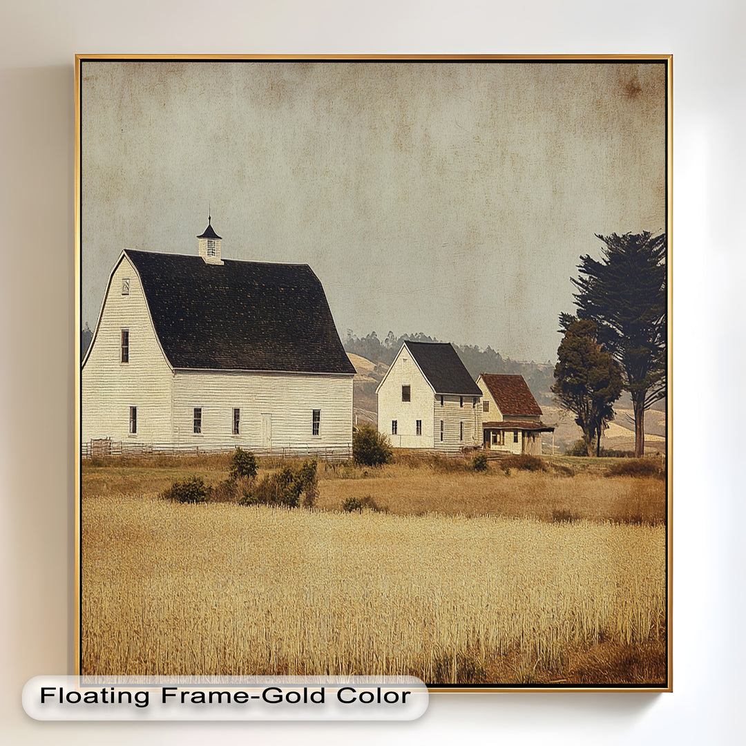 Farmhouse Landscape – Vintage Country Barn Oil Paintings