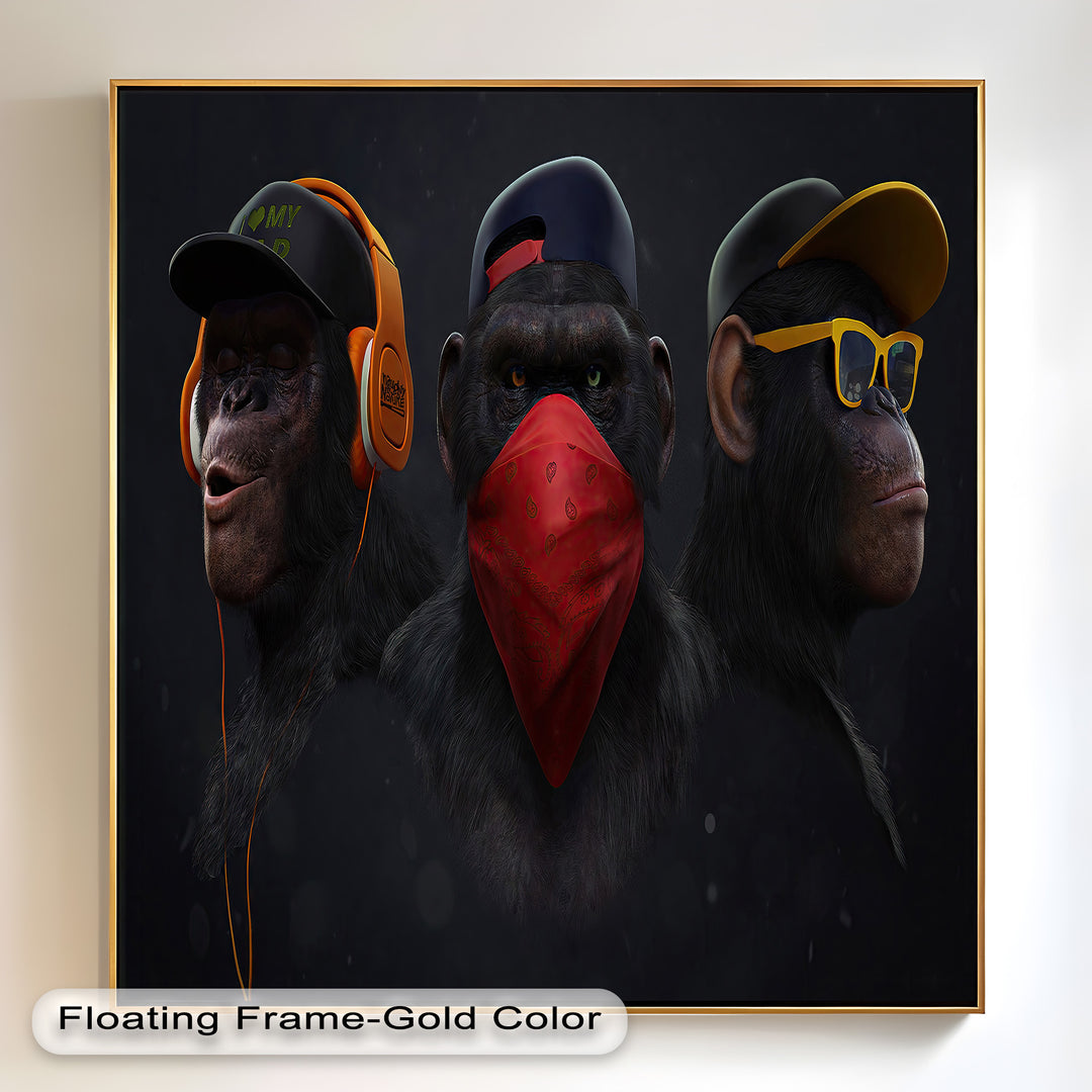 Urban Evolution – Streetwise Chimp Collective Banksy Oil Painting