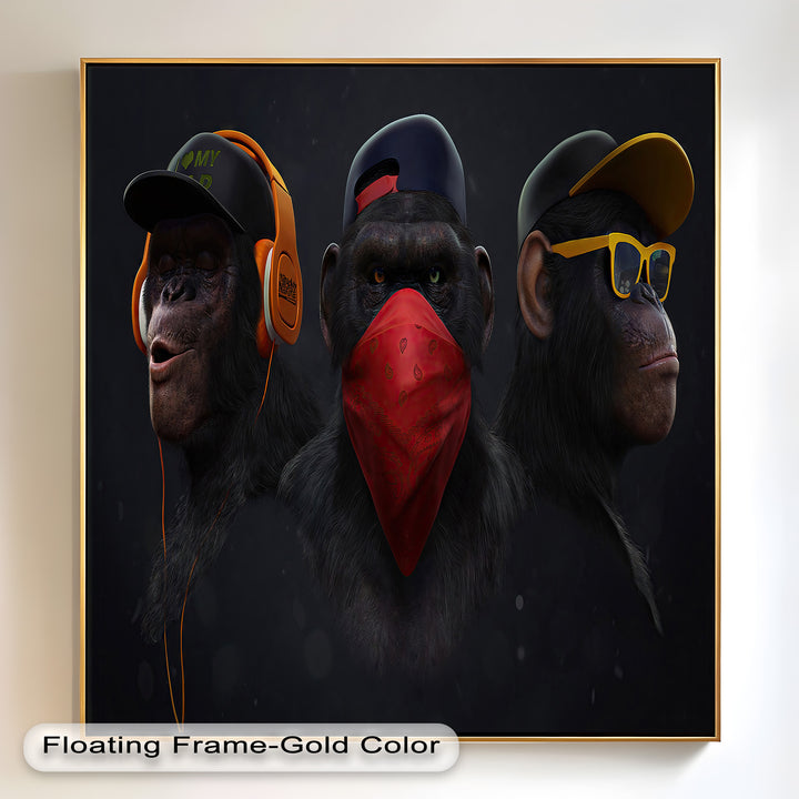 Urban Evolution – Streetwise Chimp Collective Banksy Oil Painting