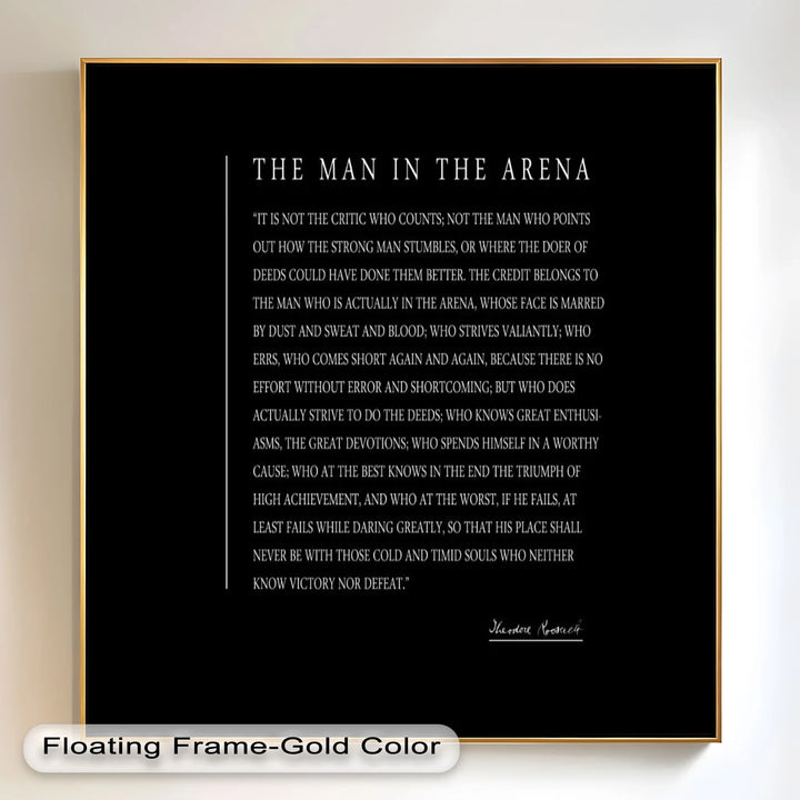 The Man in the Arena – Inspirational Quote Oil Painting - MyPhotoStation