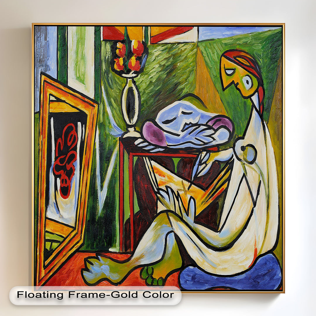 Artist and the Dream – Abstract Interior Scene Picasso Oil Painting