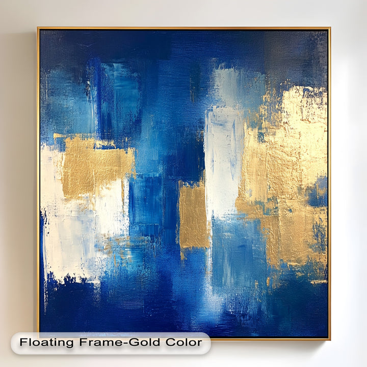 Blue Harmony Abstract – Modernes Ölgemälde