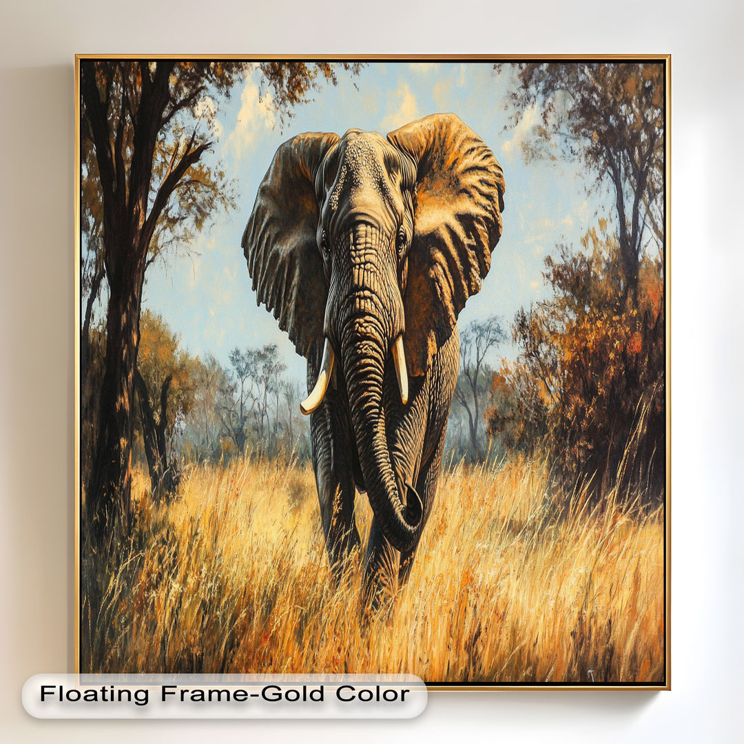 Guardian of the Wild – Elephant Oil Painting