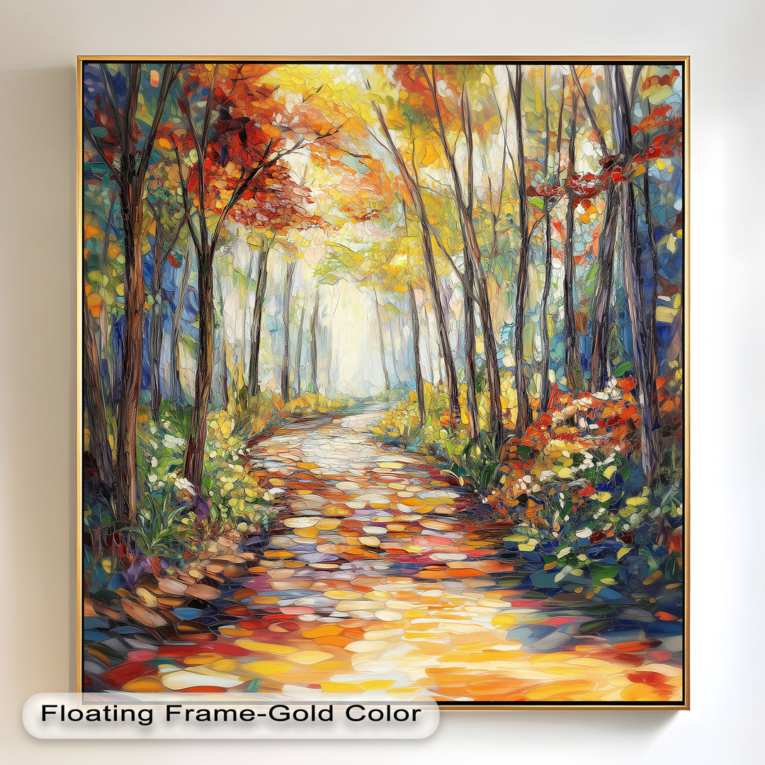 Forest Road to Somewhere – Expressive Oil Painting