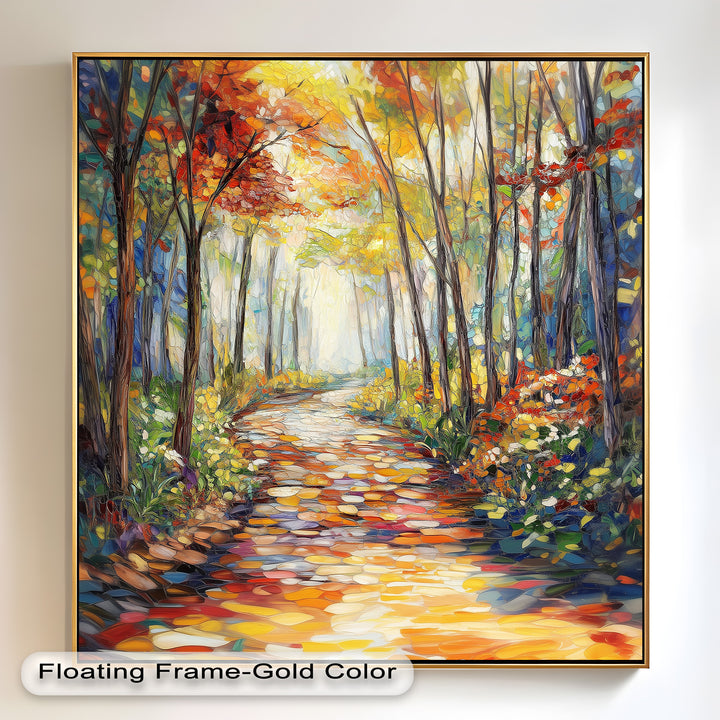 Forest Road to Somewhere – Expressive Oil Painting