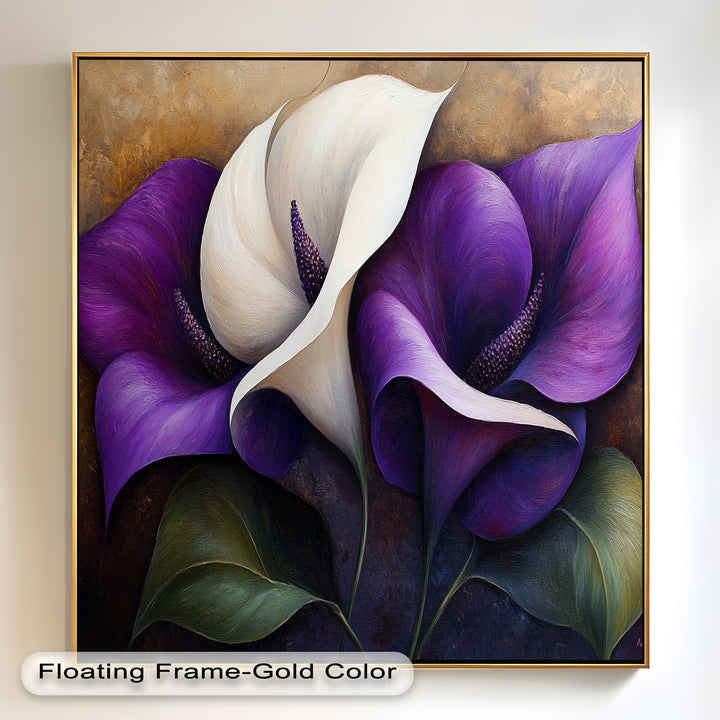 Purple Tulips – Luxurious Floral Oil Painting