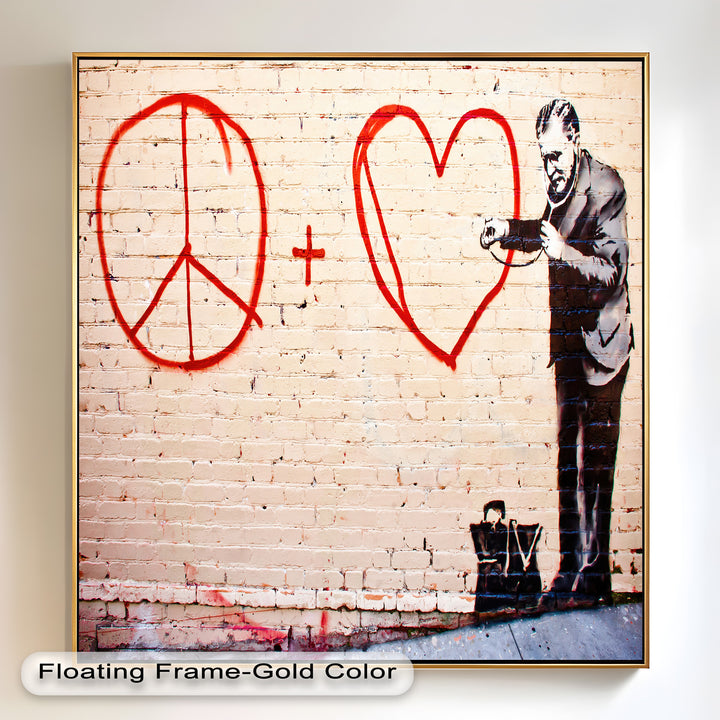 Peace + Love Equation – Banksy Oil Painting