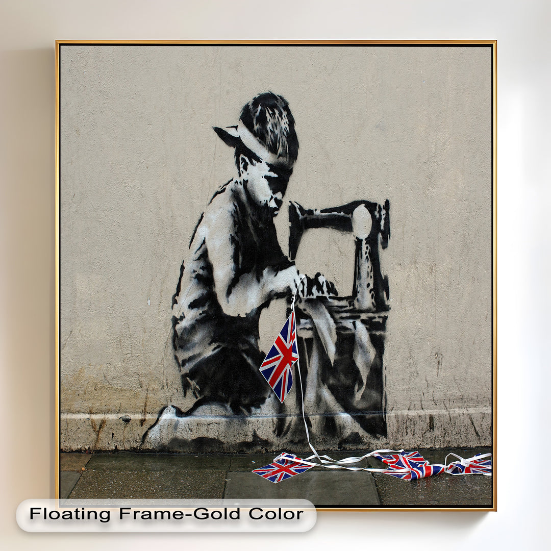 Stitched Allegiance – Banksy Oil Painting