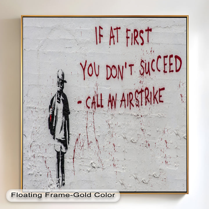 Call an Airstrike – Provocative Banksy Oil Painting