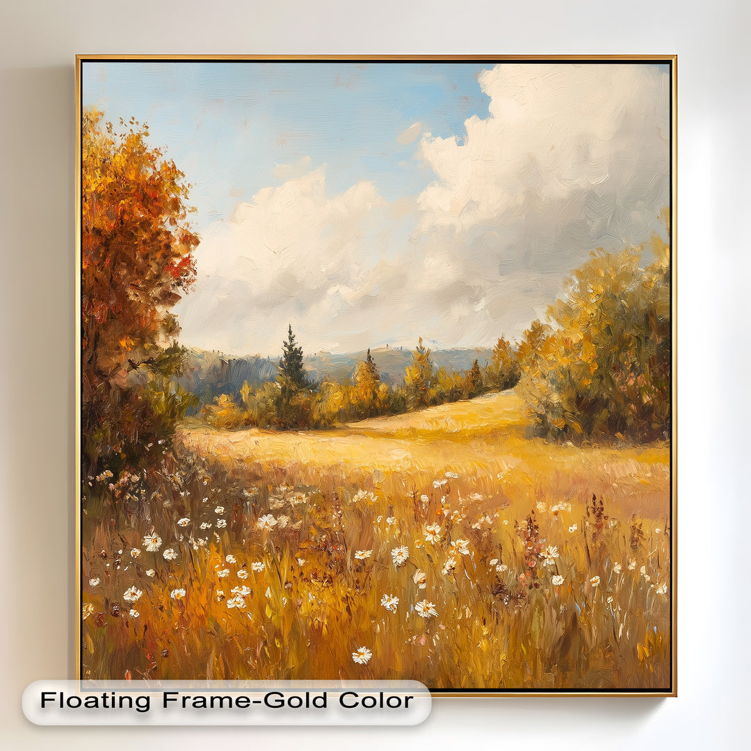 Autumnal Landscape – Tranquil Fall Scene in Oil Paintings