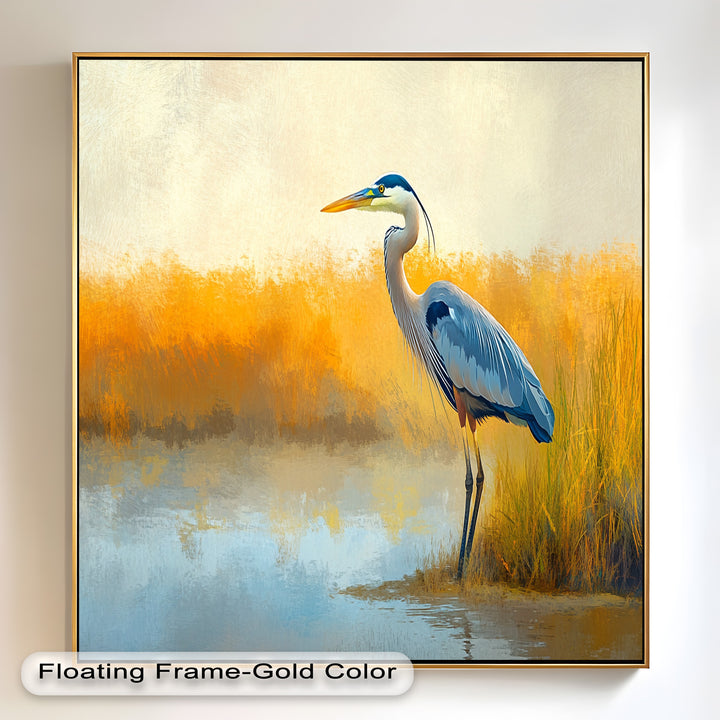 Blue Heron by Autumn Marsh – Animal Oil Painting