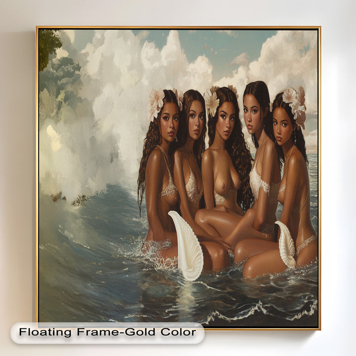 Daughters of the Tide – Mythical Sirens in a Renaissance Oil Painting