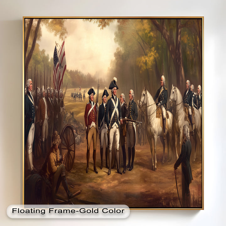 Command and Honor – Revolutionary Army Oil Painting