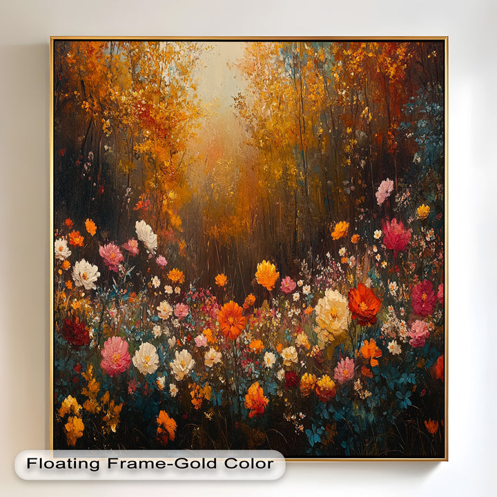 Autumn Floral Meadow – Colorful Nature Oil Paintings