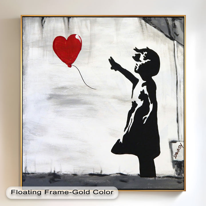 Girl with Heart Balloon – Banksy Oil Painting