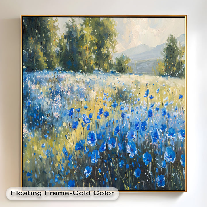 Nature's Harmony: Sea & Bloom – Captivating Oil Painting