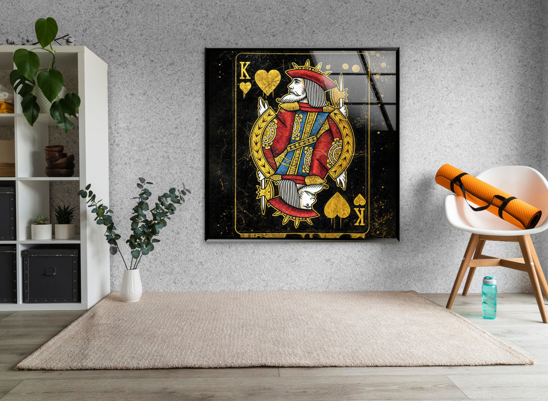 King Card Glass Wall Art art glass wall art, glass wall art pictures
