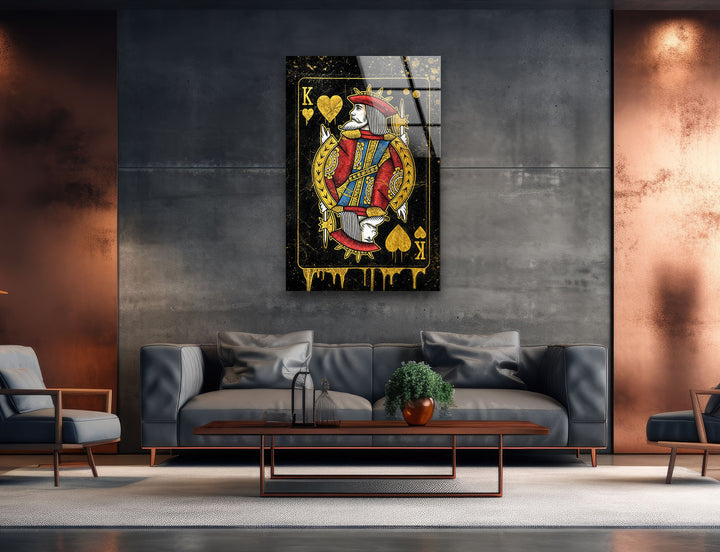 King Card Glass Wall Art glass image printing, glass prints from photos
